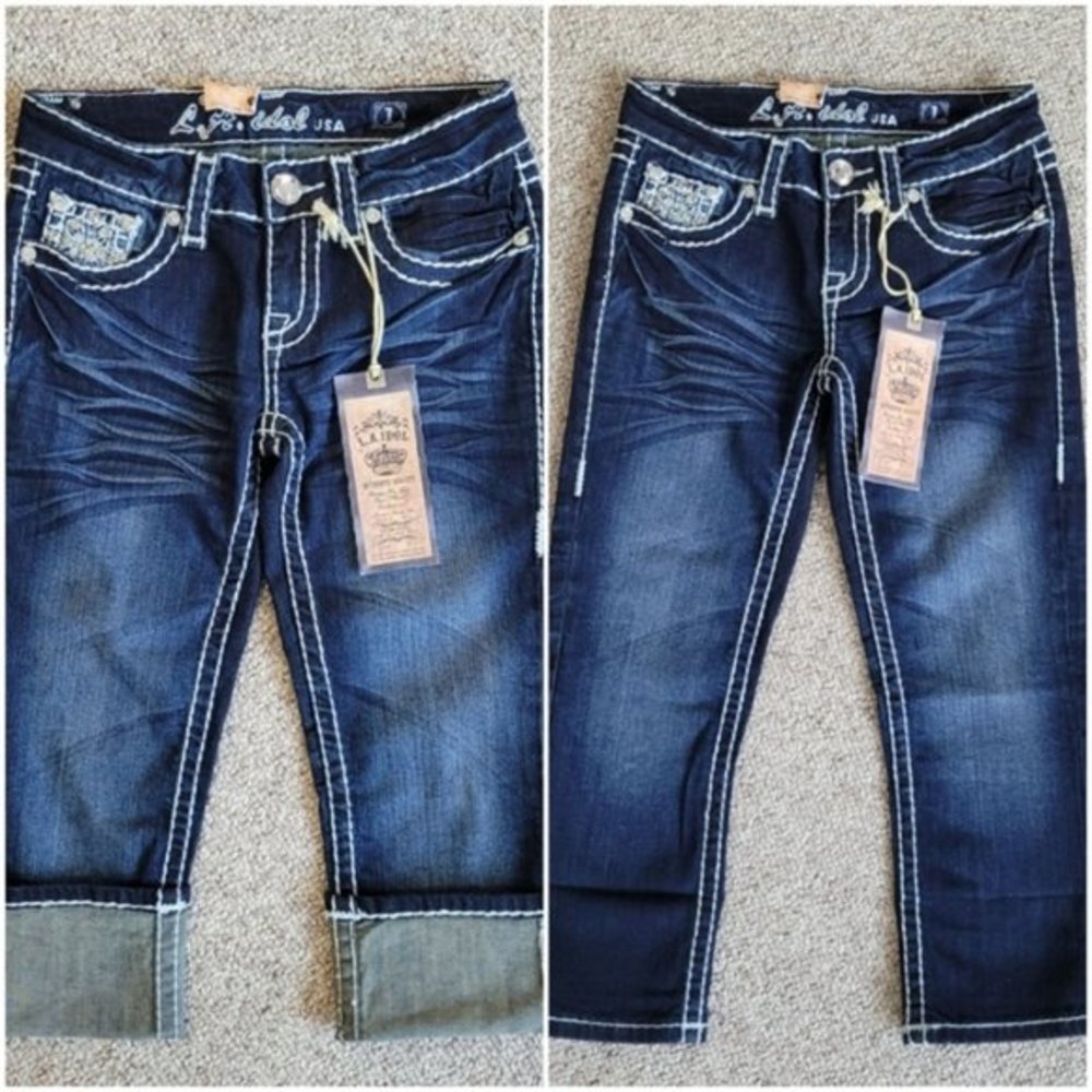 NWT L.A. Idol Capri Jeans Size 1